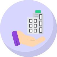 Real Estate Flat Bubble Icon vector