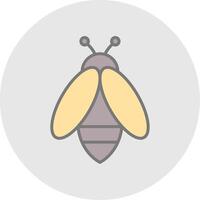 Bee Line Filled Light Icon vector