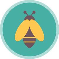 Bee Flat Multi Circle Icon vector