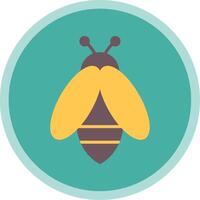 Bee Flat Multi Circle Icon vector