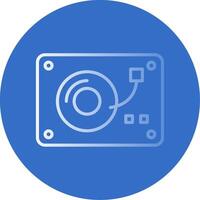 Turntable Flat Bubble Icon vector