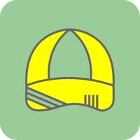 Cap Filled Yellow Icon vector