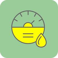 Dial Filled Yellow Icon vector