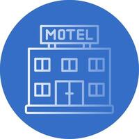 motel degradado línea circulo icono vector