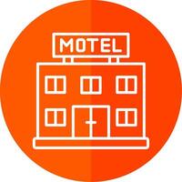 Motel Line Yellow White Icon vector