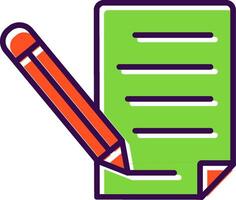 Writing filled Design Icon vector