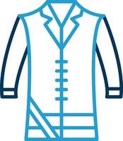 Coat Line Blue Two Color Icon vector