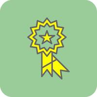 Badge Filled Yellow Icon vector