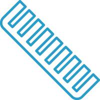 Comb Line Blue Two Color Icon vector