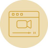 Browser Line Yellow Circle Icon vector
