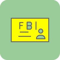 fbi lleno amarillo icono vector