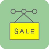 Sale Filled Yellow Icon vector