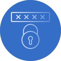 Security Code Flat Bubble Icon vector