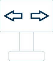 Signaling Line Blue Two Color Icon vector