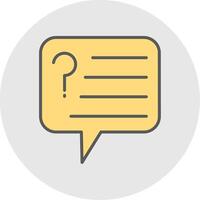 Advice Line Filled Light Icon vector