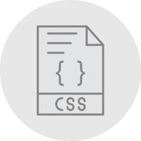 CSS Line Filled Light Icon vector