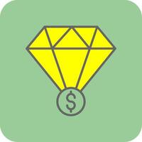 Value Filled Yellow Icon vector