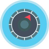 Gauge Flat Multi Circle Icon vector