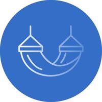 Hammock Flat Bubble Icon vector