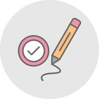 Pencil Line Filled Light Icon vector