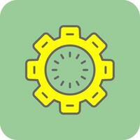 Setting Filled Yellow Icon vector