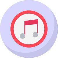 Music Note Gradient Line Circle Icon vector