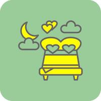 Night Filled Yellow Icon vector