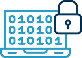 Laptop Line Blue Two Color Icon vector