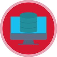 OnFlat Multi Circle Database Flat Multi Circle Icon vector