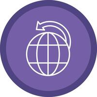 Worldwide Shipping Line Multi Circle Icon vector