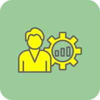 Business Development Filled Yellow Icon vector