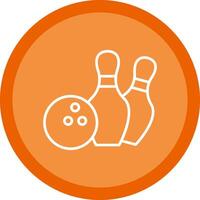 Bowling Line Multi Circle Icon vector