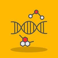 Dna Filled Shadow Icon vector