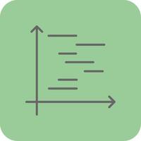 Gnatt Chart Filled Yellow Icon vector