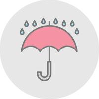 Keep Dry Line Filled Light Icon vector