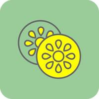 Kiwi Filled Yellow Icon vector