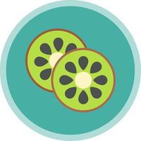 kiwi plano multi circulo icono vector