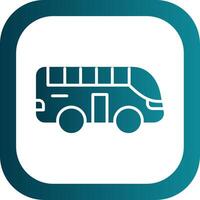 Tour Bus Glyph Gradient Corner Icon vector