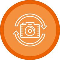 Switch Camera Line Multi Circle Icon vector