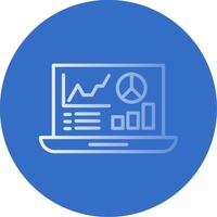 Web Analytics Flat Bubble Icon vector