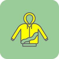 Hoodie Filled Yellow Icon vector