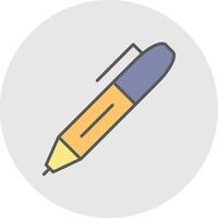 Fountain Pen Line Filled Light Icon vector