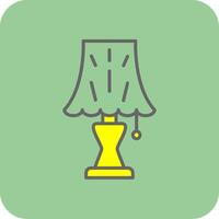 Lamp Filled Yellow Icon vector
