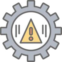 Risk Management Line Filled Light Icon vector