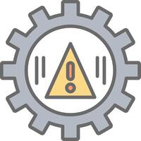 Risk Management Line Filled Light Icon vector