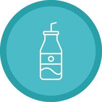 Soda Bottle Line Multi Circle Icon vector