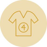 Shirt Line Yellow Circle Icon vector