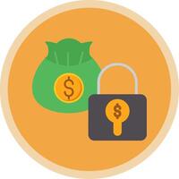 Secure Payment Flat Multi Circle Icon vector