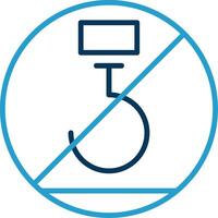 Use No Hooks Line Blue Two Color Icon vector