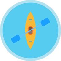 Canoe Flat Multi Circle Icon vector